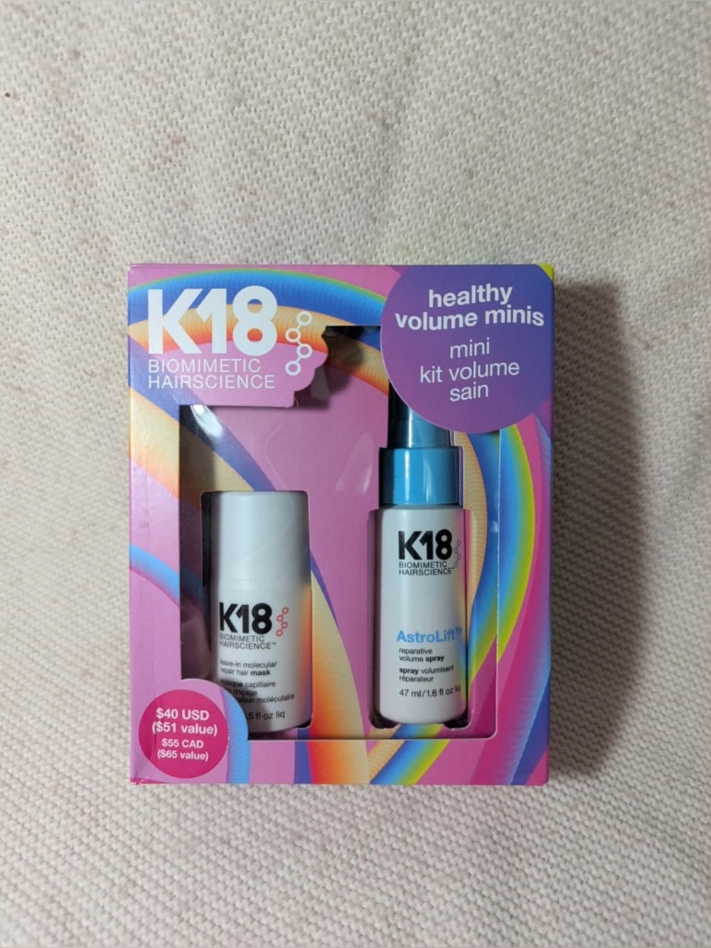 K18 Biomimetic Hairscience Healthy Volume Minis Hair Set Travel And Try Me Set
